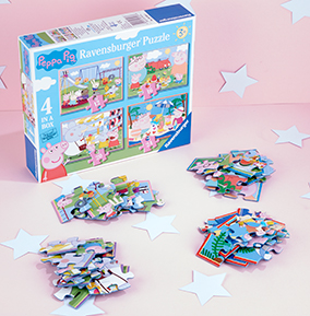 ZDISC eppa Pig Jigsaw Puzzles - 4 in a Box WAS €6.99 NOW €3.99