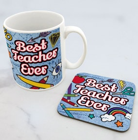 Best Teacher Ever Mug & Coaster Set