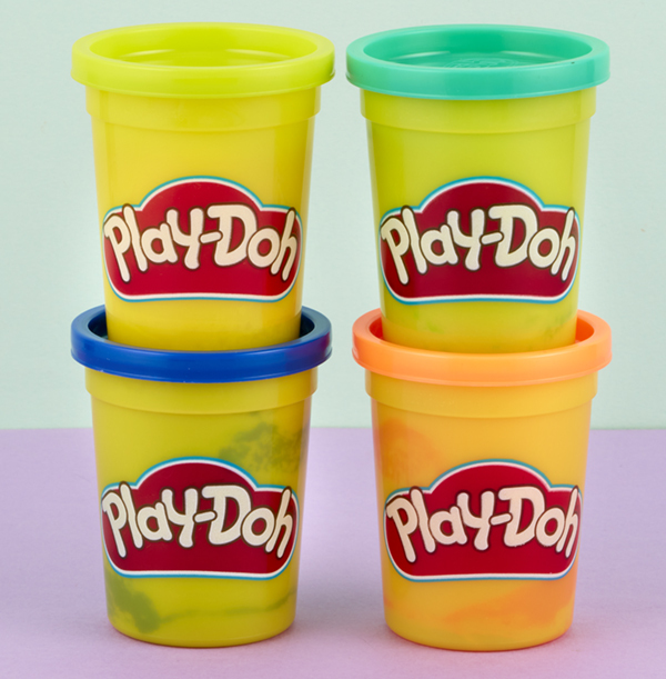 Play-Doh 4 Pack Tub Colours Assorted