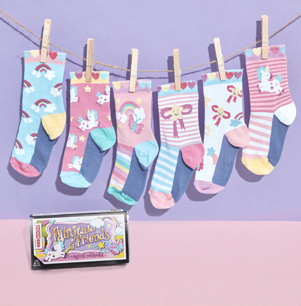 Kids Fairytale Friends Oddsocks Pack Size 9-12