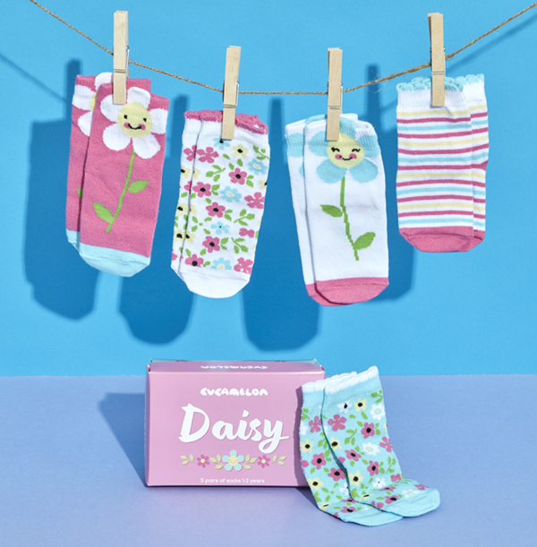 ZDISC Toddlers Daisy Sock Pack 1-2 Years