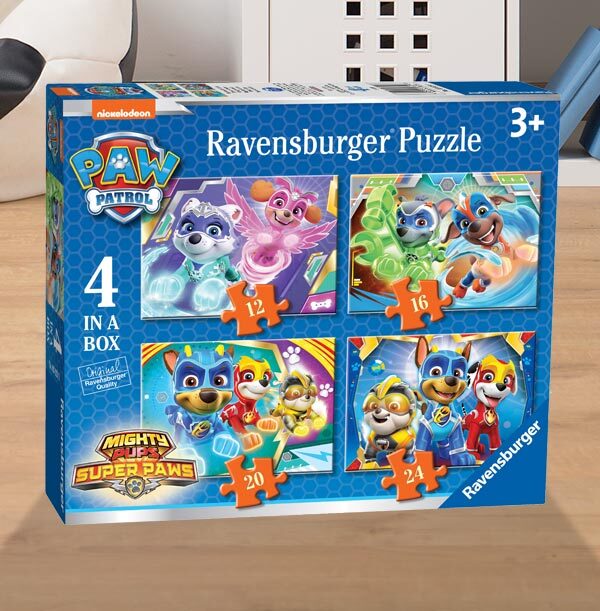 ZDISC Paw Patrol Mighty Pups 4 in a Box Puzzle