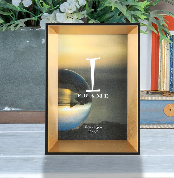 Black & Gold Photo Frame - 4 x 6 in