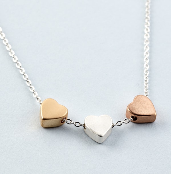 Trio of Hearts Necklace