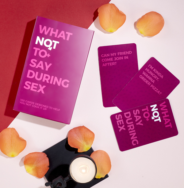 ZDISC- What Not To Say During Sex Card Game WAS £6.99 NOW £4.99