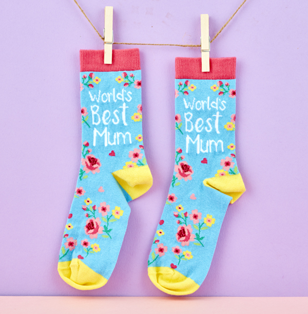 Ladies World's Best Mum Socks Size 4-8