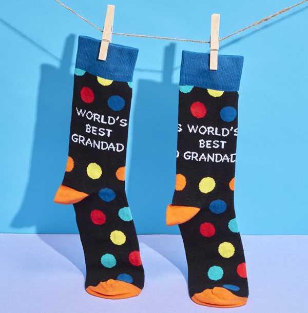 ZDISC Men's World's Best Grandad Socks Size 6-11
