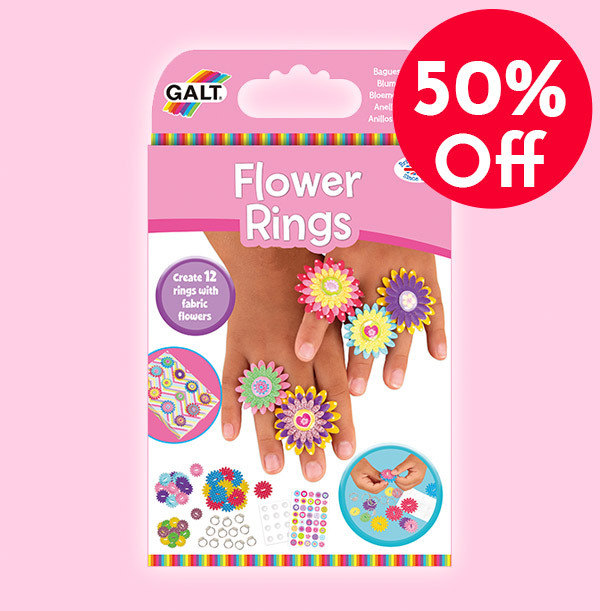 ZDISC- Flower Rings WAS £6.99 NOW £2.99