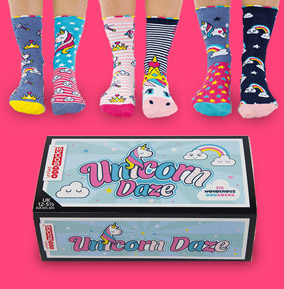 Kids Unicorn Daze Oddsocks Size 12-5