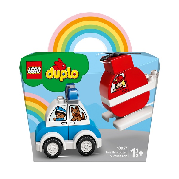 ZDISC LEGO Duplo Fire Helicopter & Police Car