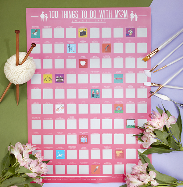 100 Things To Do With Mum Scratch Poster