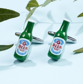 Beer bottle cufflinks