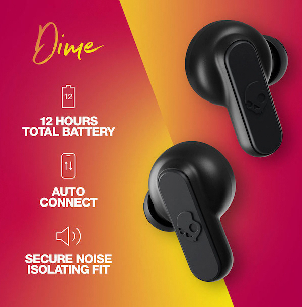 ZDISC Skullcandy Dime True Wireless Earbuds  - True Black