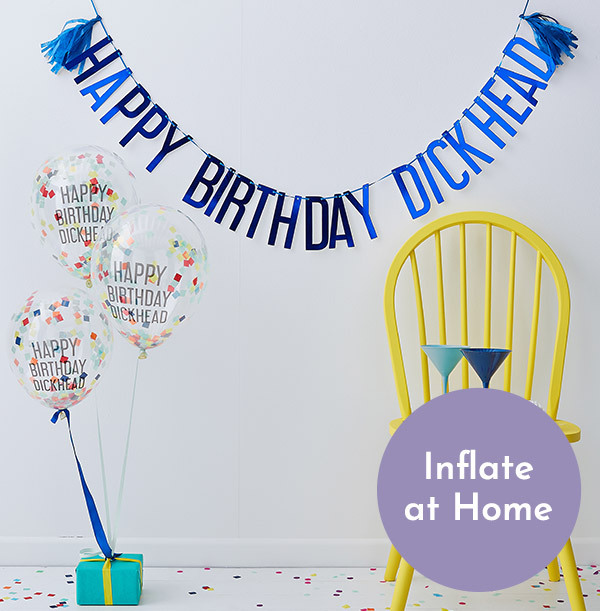 ZDISC 'Happy Birthday Dickhead' Balloons & Bunting Pack