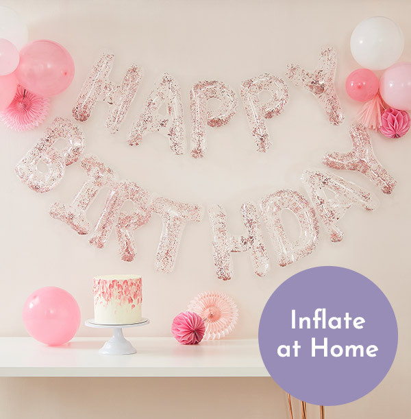 Confetti Filled Happy Birthday Balloon Bunting