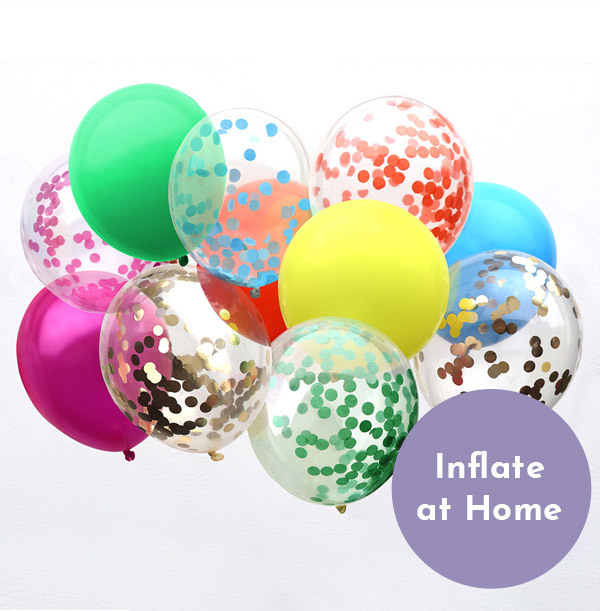 Rainbow Brights Confetti Balloons