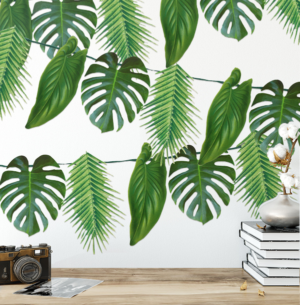 Green Tropical Leaf Garland