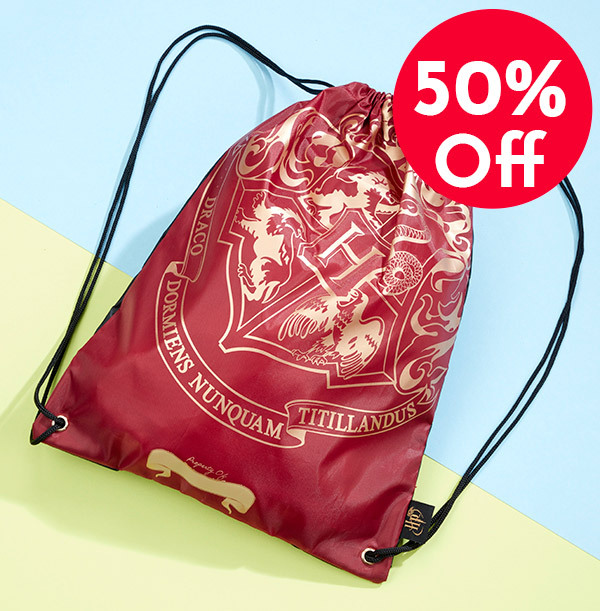 ZDISC Harry Potter Drawstring Bag WAS £7.99 NOW £2.99