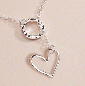 ZDISC Silver Plated Heart Necklace