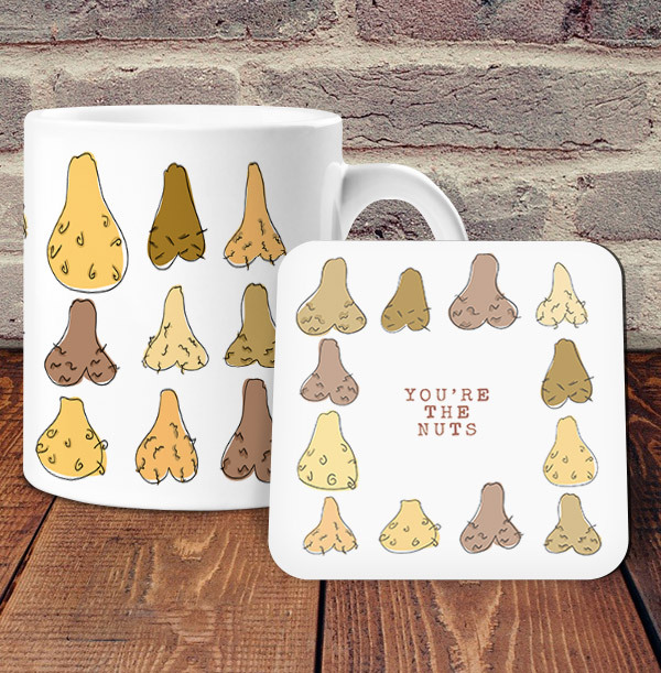 You're The Nuts Mug & Coaster Set