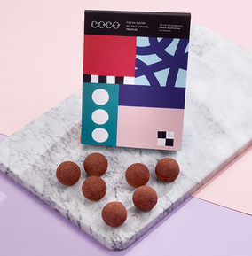 ZDISC 02.11.23 Coco Chocolatier Cocoa Dusted Sea Salt Caramel Truffles