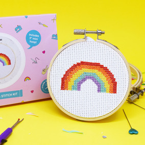 Rainbow Mini Cross Stitch Kit