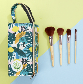 Natural Travel Make Up Brush Set