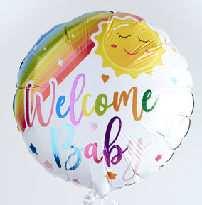 Welcome Baby Rainbow Balloon