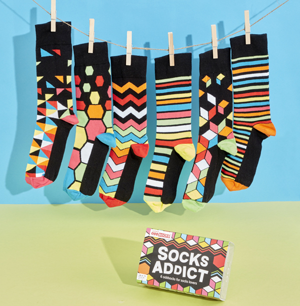 Z DISC Men's 'Socks Addict' Sock Pack Size 6-11