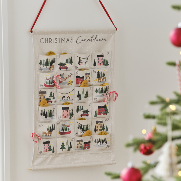 Christmas Scene Fabric Advent Calendar