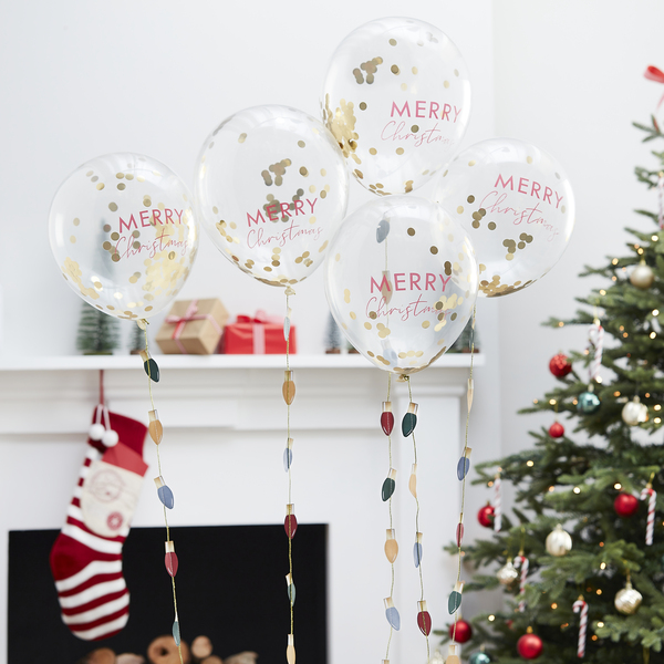 Merry Christmas Confetti Balloon Pack