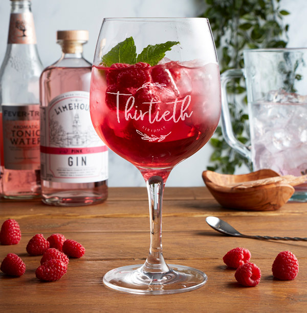 30th Birthday Gin Glass