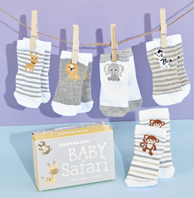 Babies Safari Socks 0-12 Months