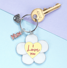 Tatty Teddy Mum Flower Keyring