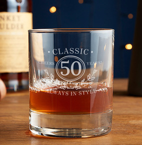 50th Birthday Whisky Glass