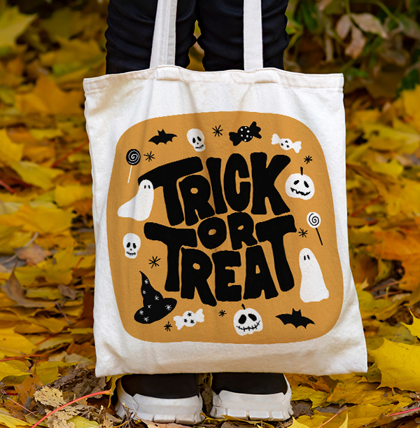 Trick or Treat Halloween Tote Bag