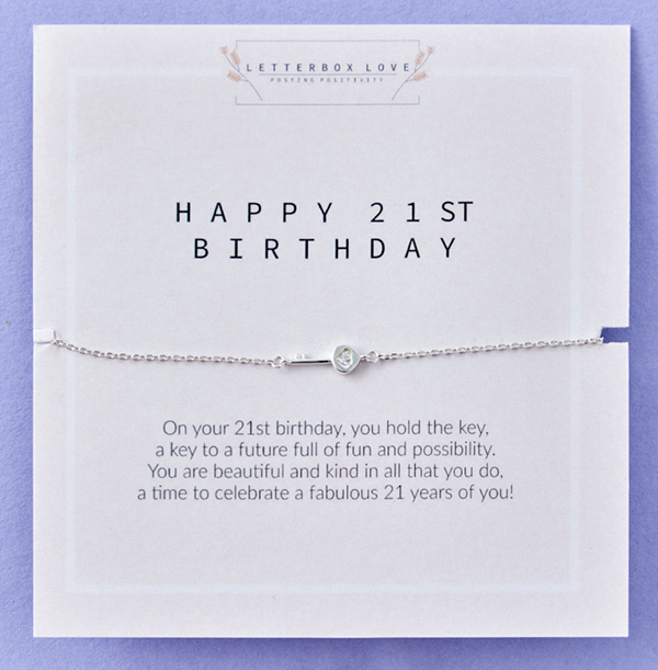 21st Birthday Bracelet - Sterling Silver