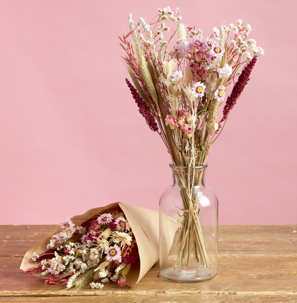 Pretty In Pinks Dried Flower Bouquet