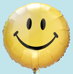 Smiley Face Inflated Balloon
