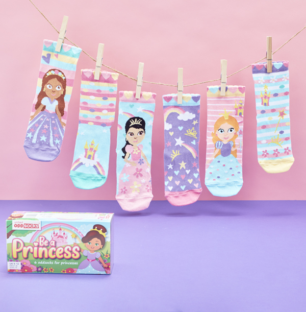 Kids Be A Princess Oddsocks Pack Size 9-12