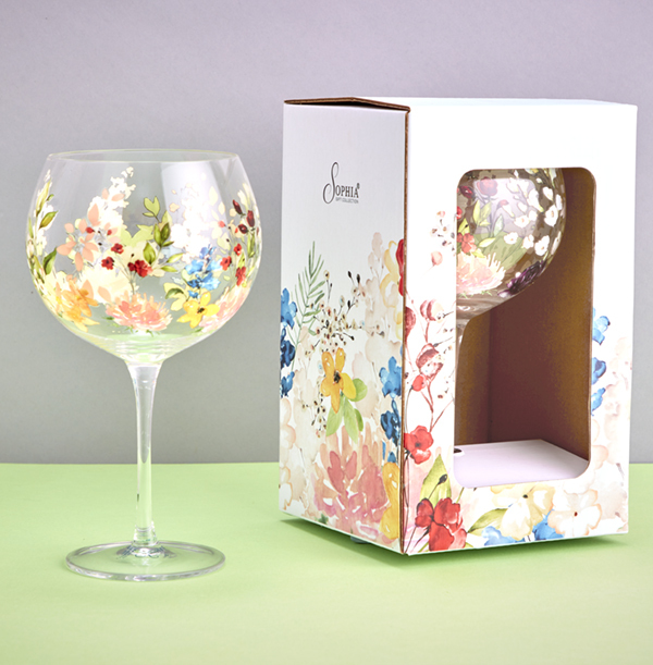 Floral Gin Glass