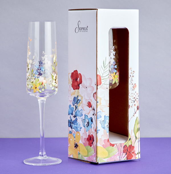 Floral Champagne Flute