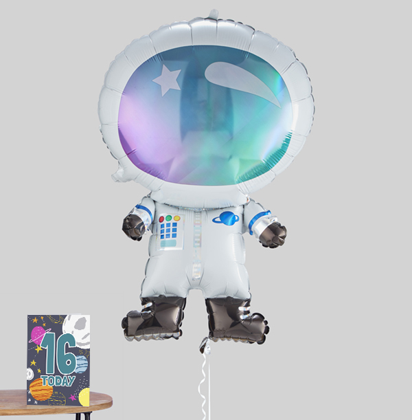 Holographic Astronaut Inflated Balloon - Large