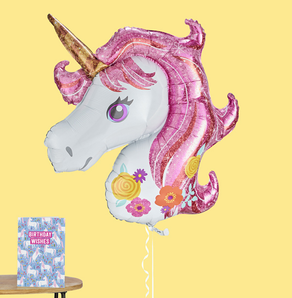 Magical Unicorn Inflated Balloon - Large