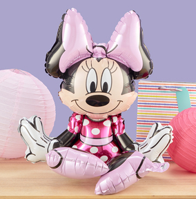Sitting Minnie Mouse Balloon - Inflate At Home