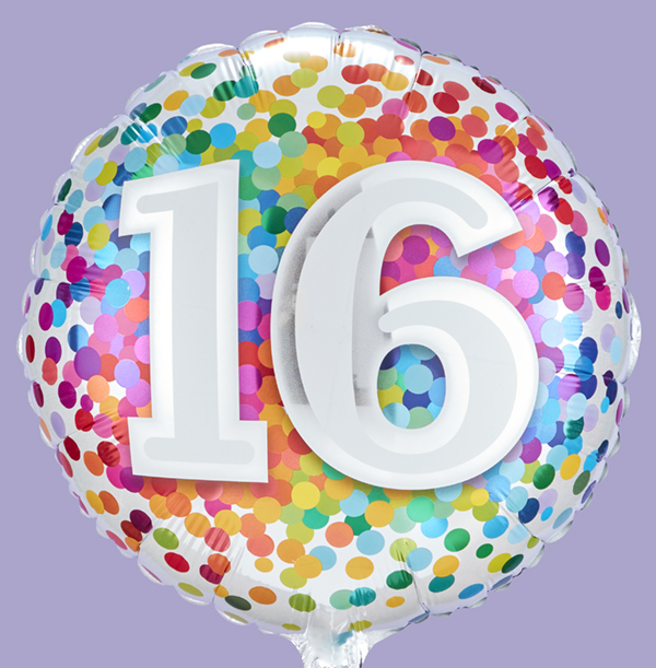 16 Confetti Inflated Balloon