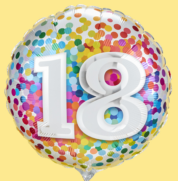 18 Confetti Inflated Balloon