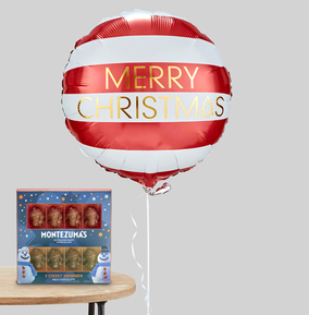 Christmas Chocolate and Inflated Balloon Bundle