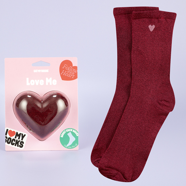 Love Me Unisex Red Socks