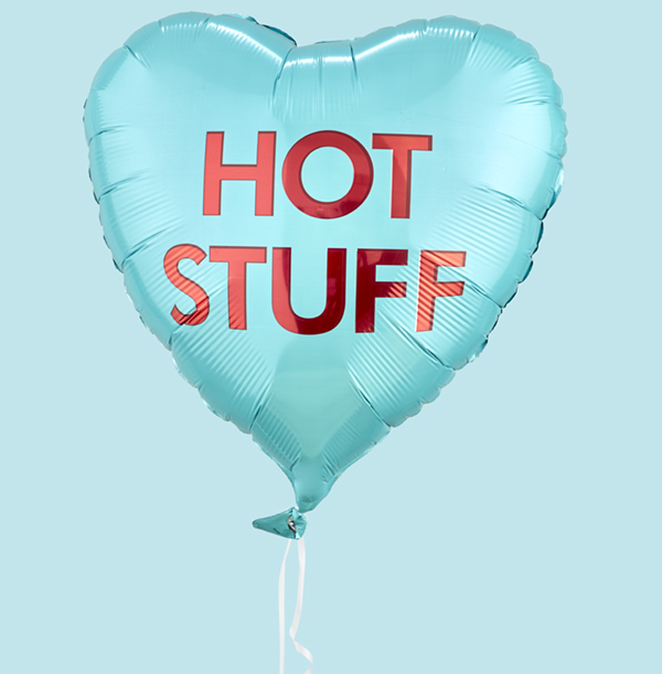 Hot Stuff Heart Inflated Balloon
